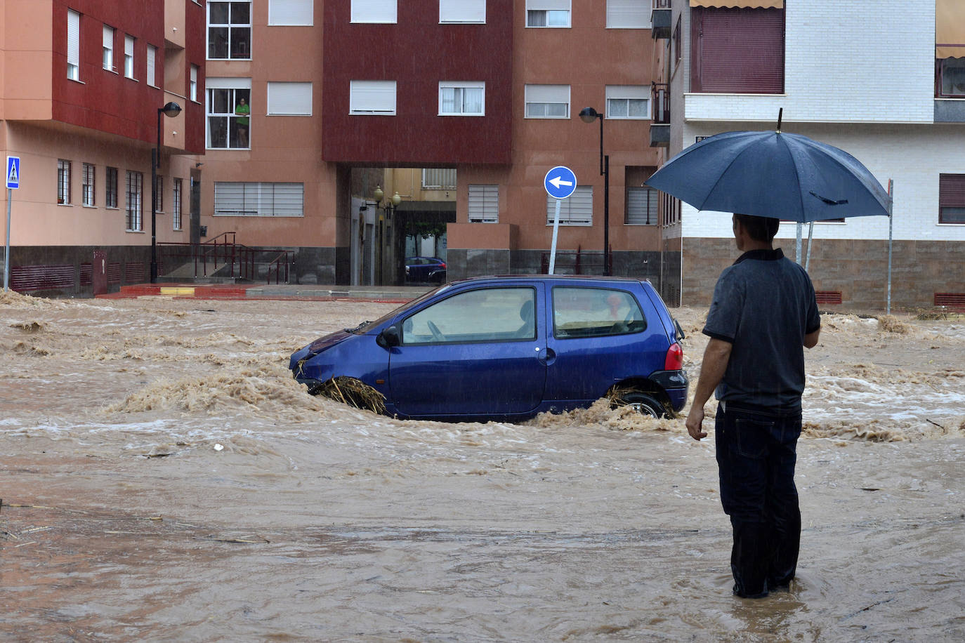 Efectos del temporal en Murcia.