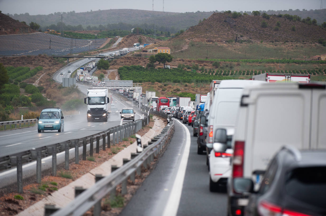 Efectos del temporal en Murcia.