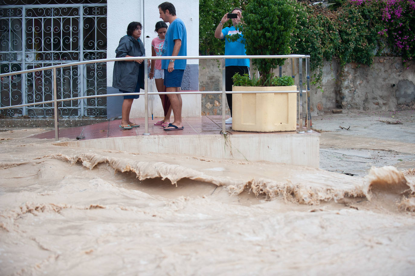 Efectos del temporal en Murcia.