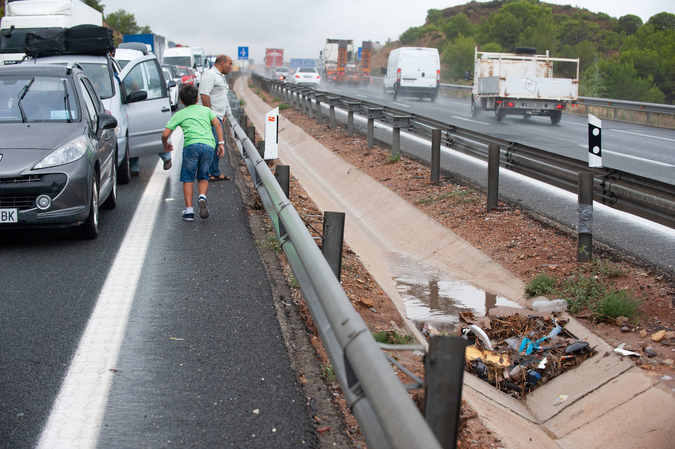 Efectos del temporal en Murcia.