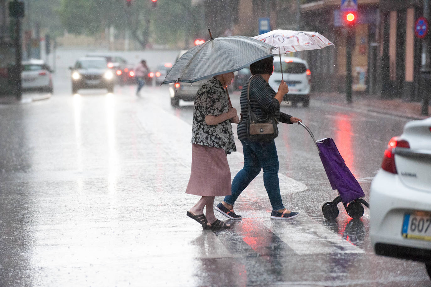 Efectos del temporal en Murcia.