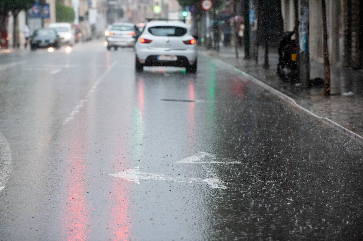 Efectos del temporal en Murcia.