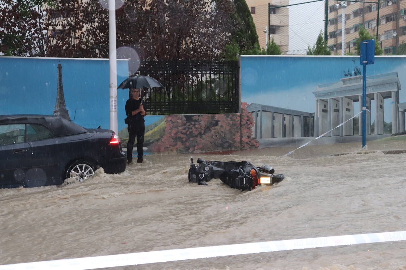 Efectos del temporal en Murcia.