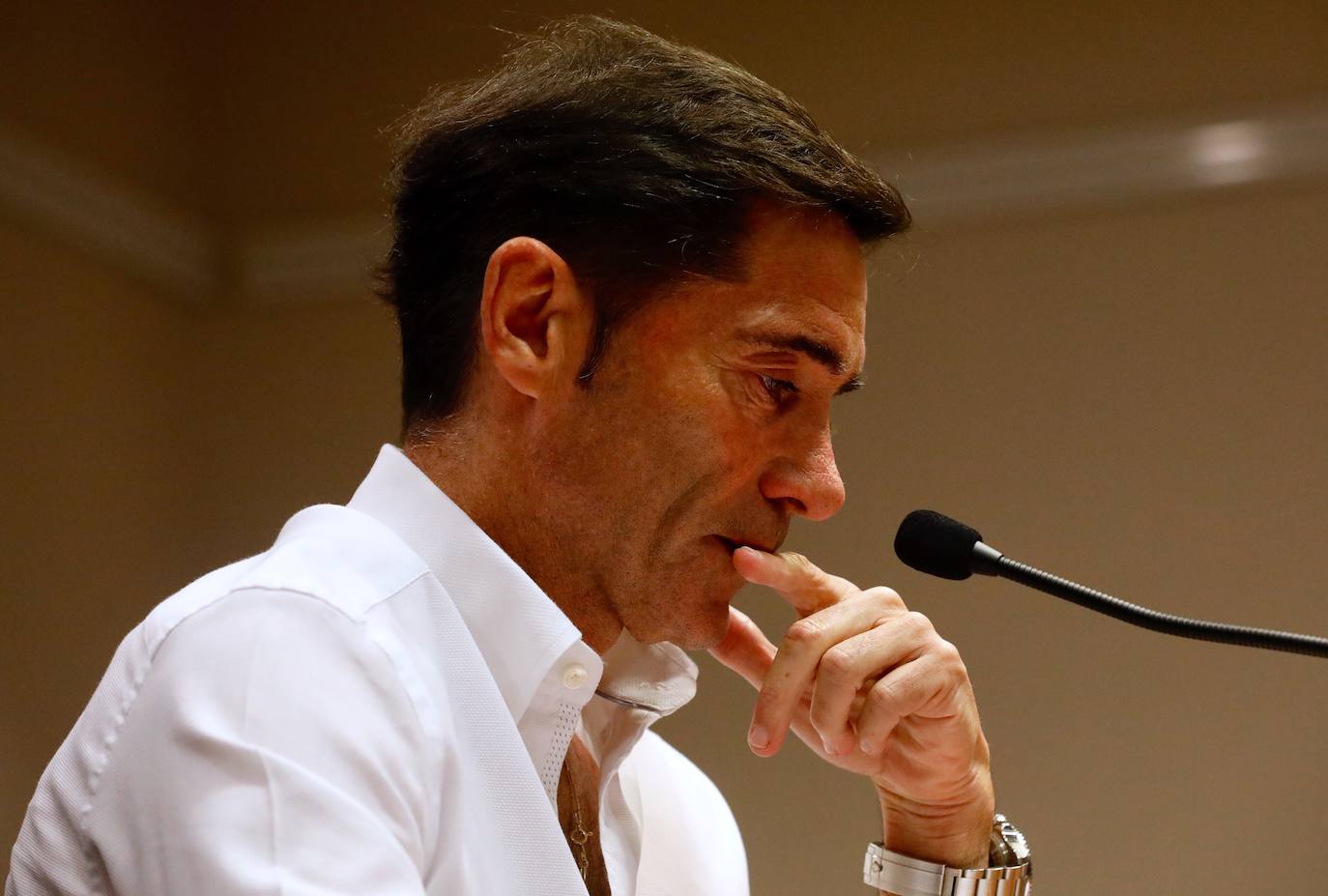 Fotos: La rueda de prensa de Marcelino en imágenes