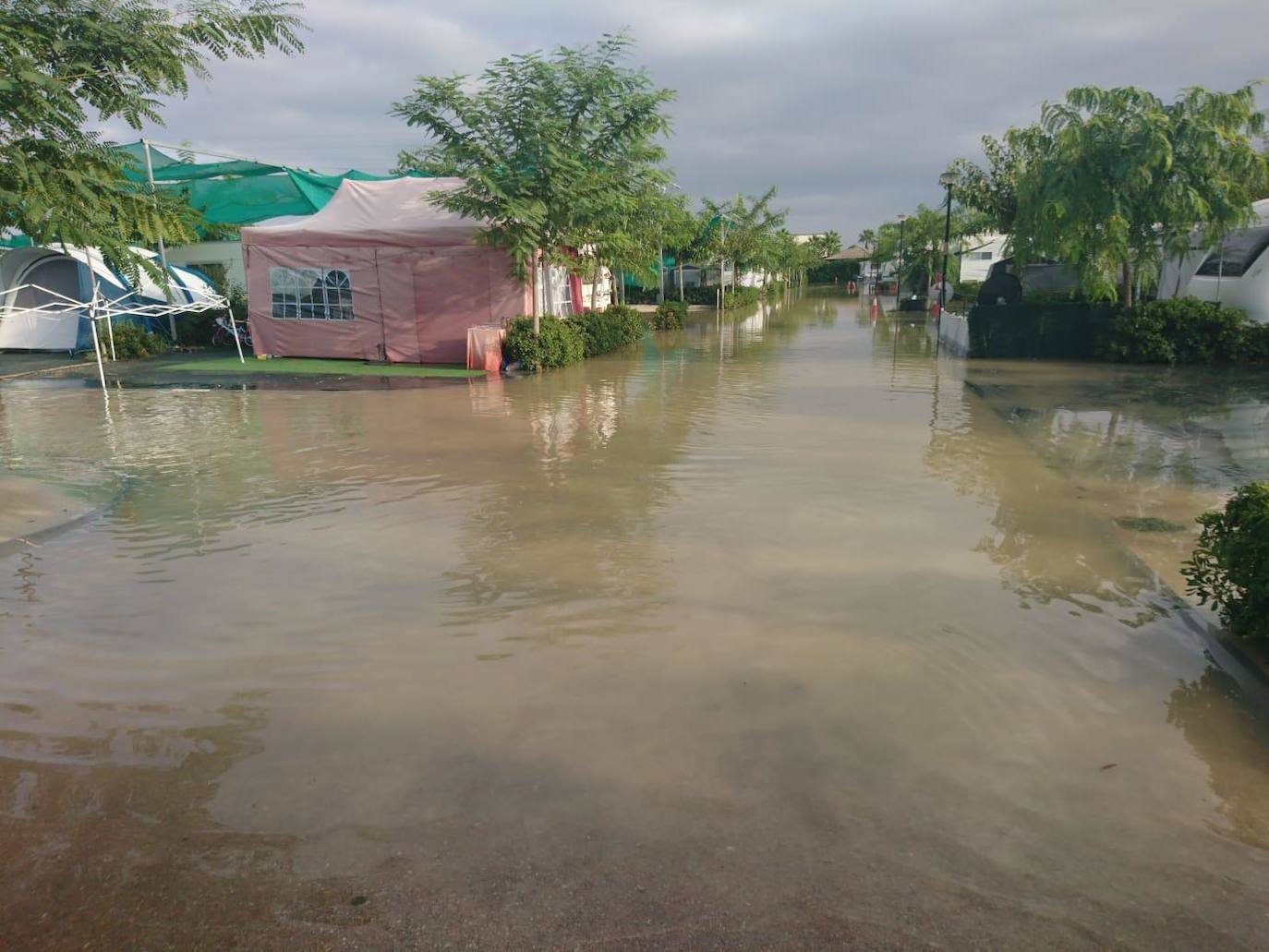 Desalojo de un camping de Crevillent.