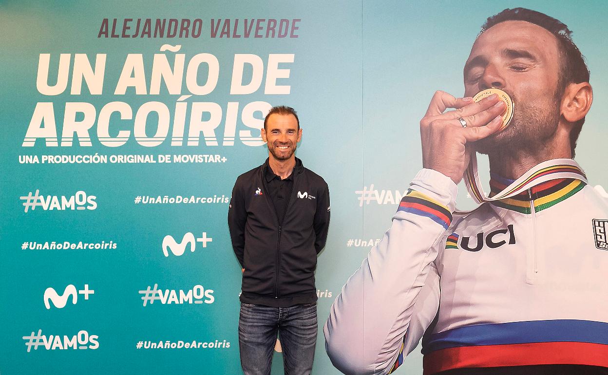 Alejandro Valverde, en la presentación del documental. 