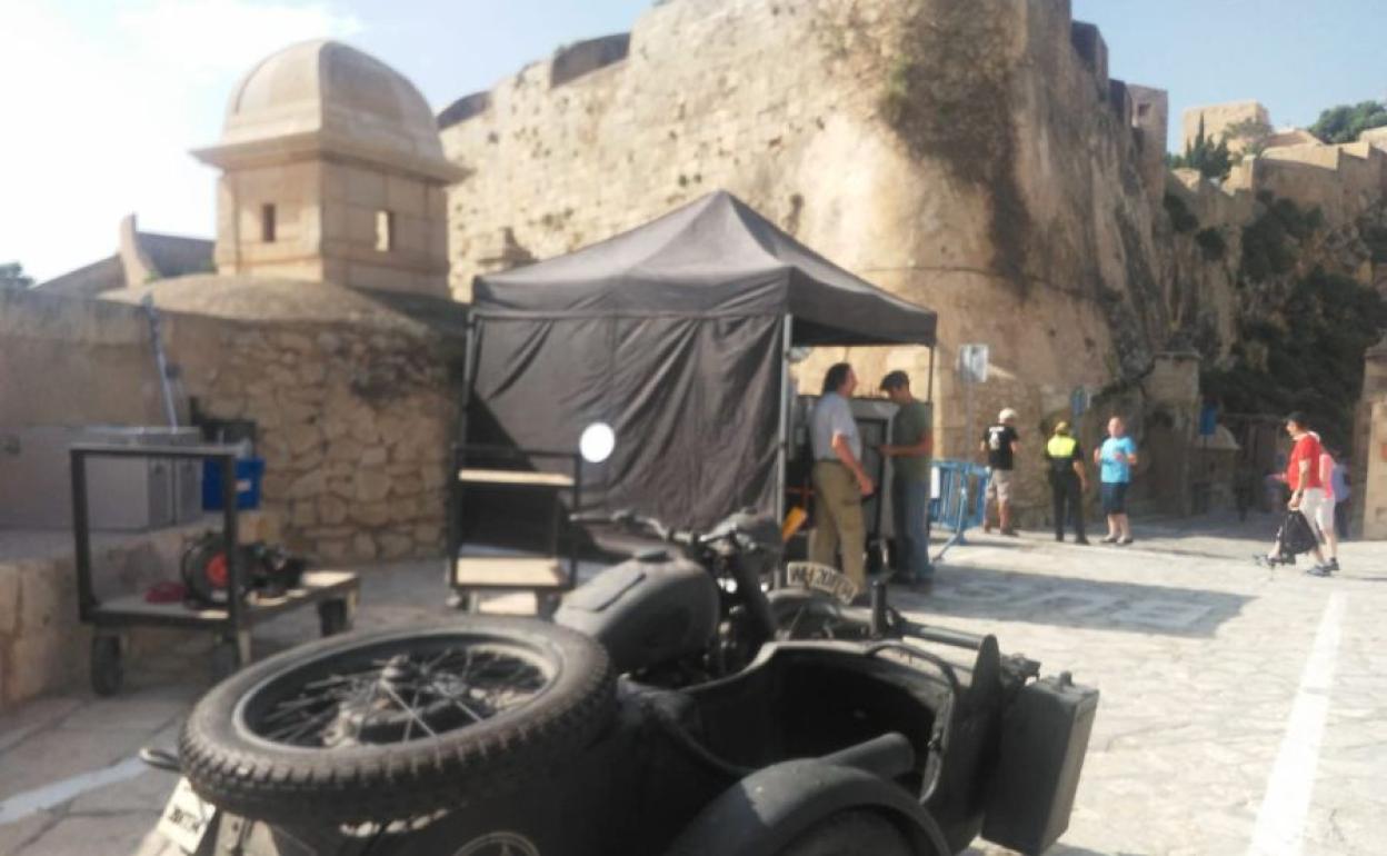 Rodaje en el Castillo de Santa Bárbara de Alicante.