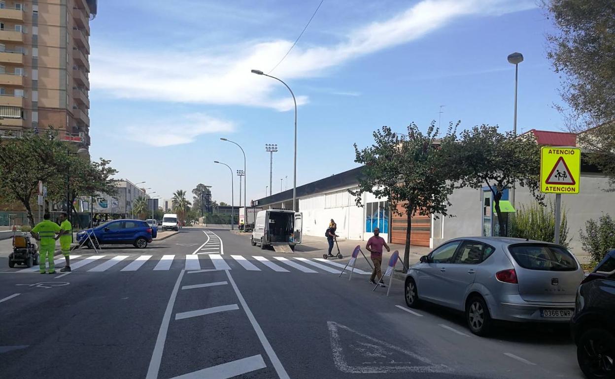 Una de las calles del barrio de Beteró con los cambios introducidos por el Ayuntamiento. 