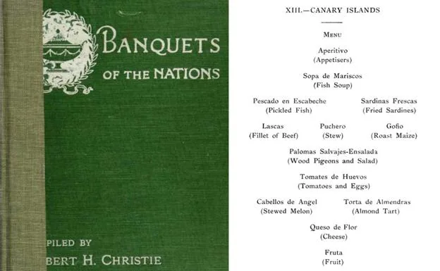 Menú canario del 'Banquet of the Nations'.