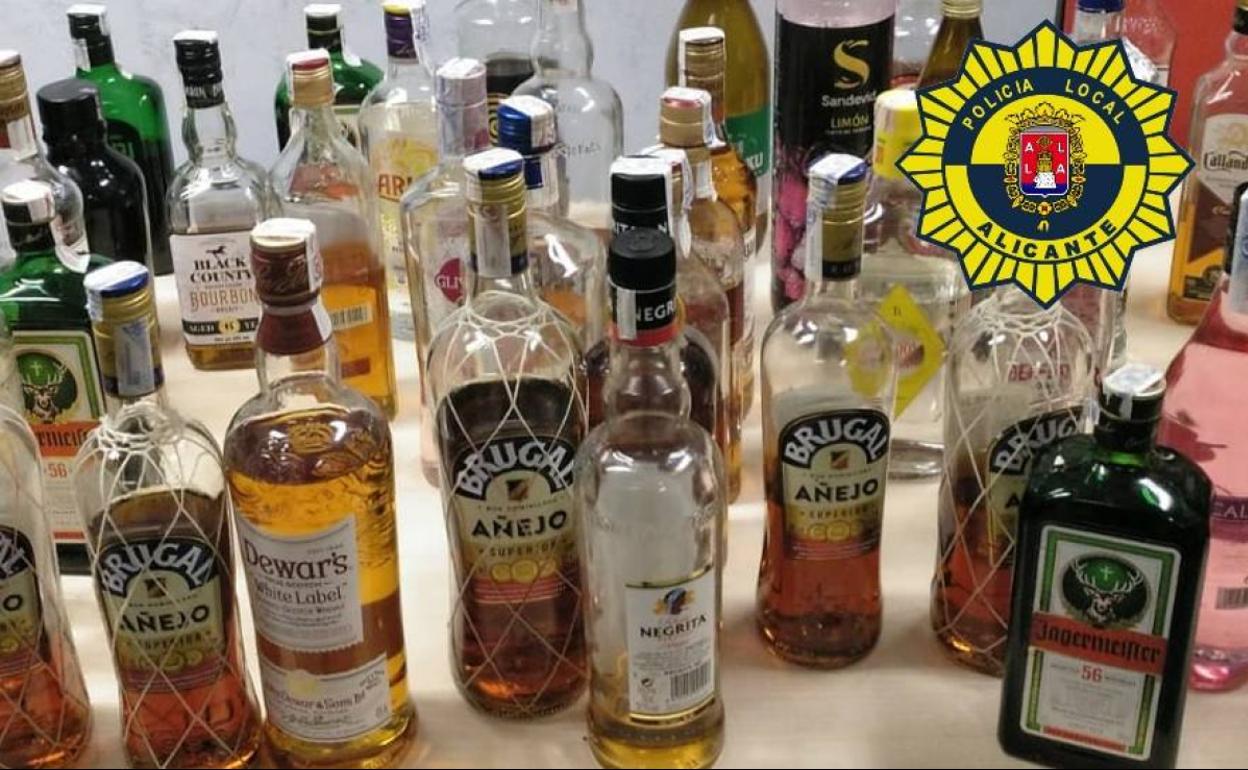 La Policía Local frustra un macrobotellón en Alicante organizado por centenares de jóvenes y levanta 150 actas con 200 litros de alcohol decomisados