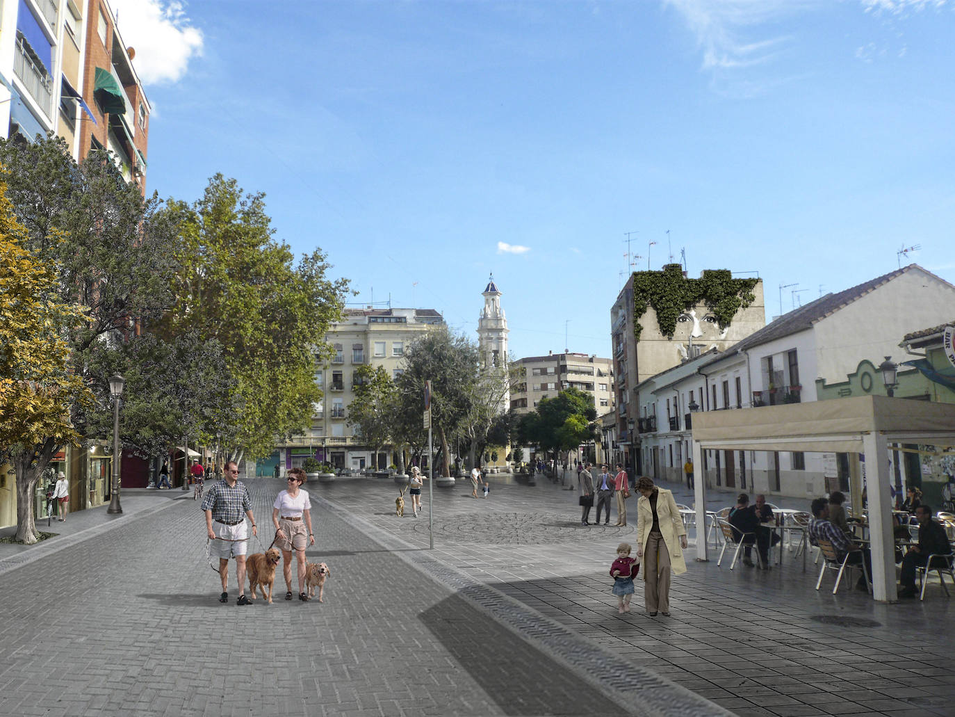 Plaza de Patraix depués de la renovación