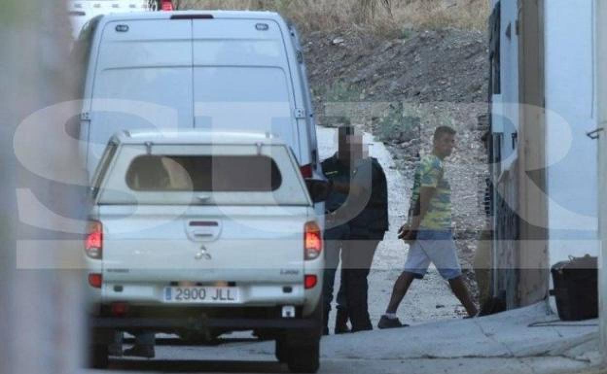 Sergio Ruiz, tras ser detenido. 