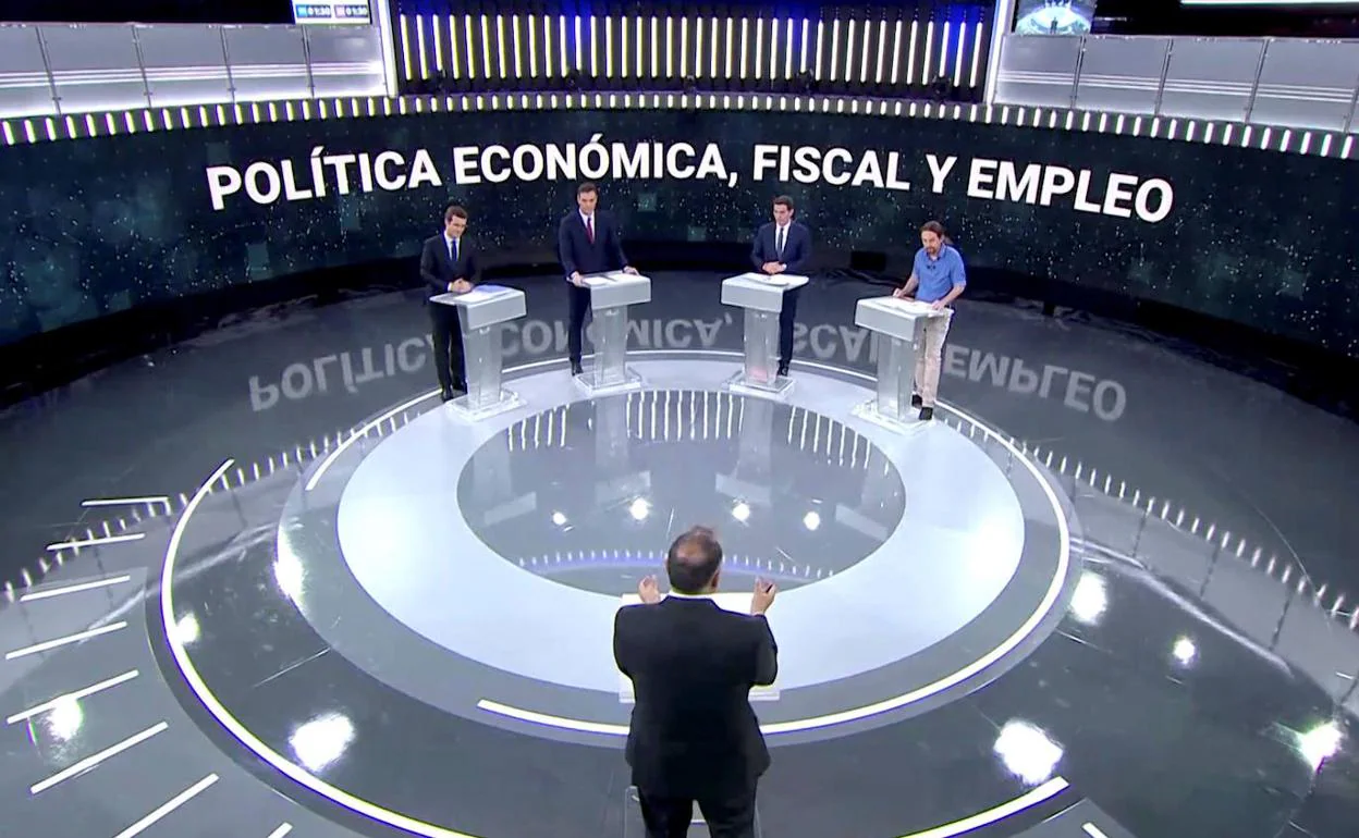Un momento del debate electoral organizado por TVE en las pasadas elecciones generales. 