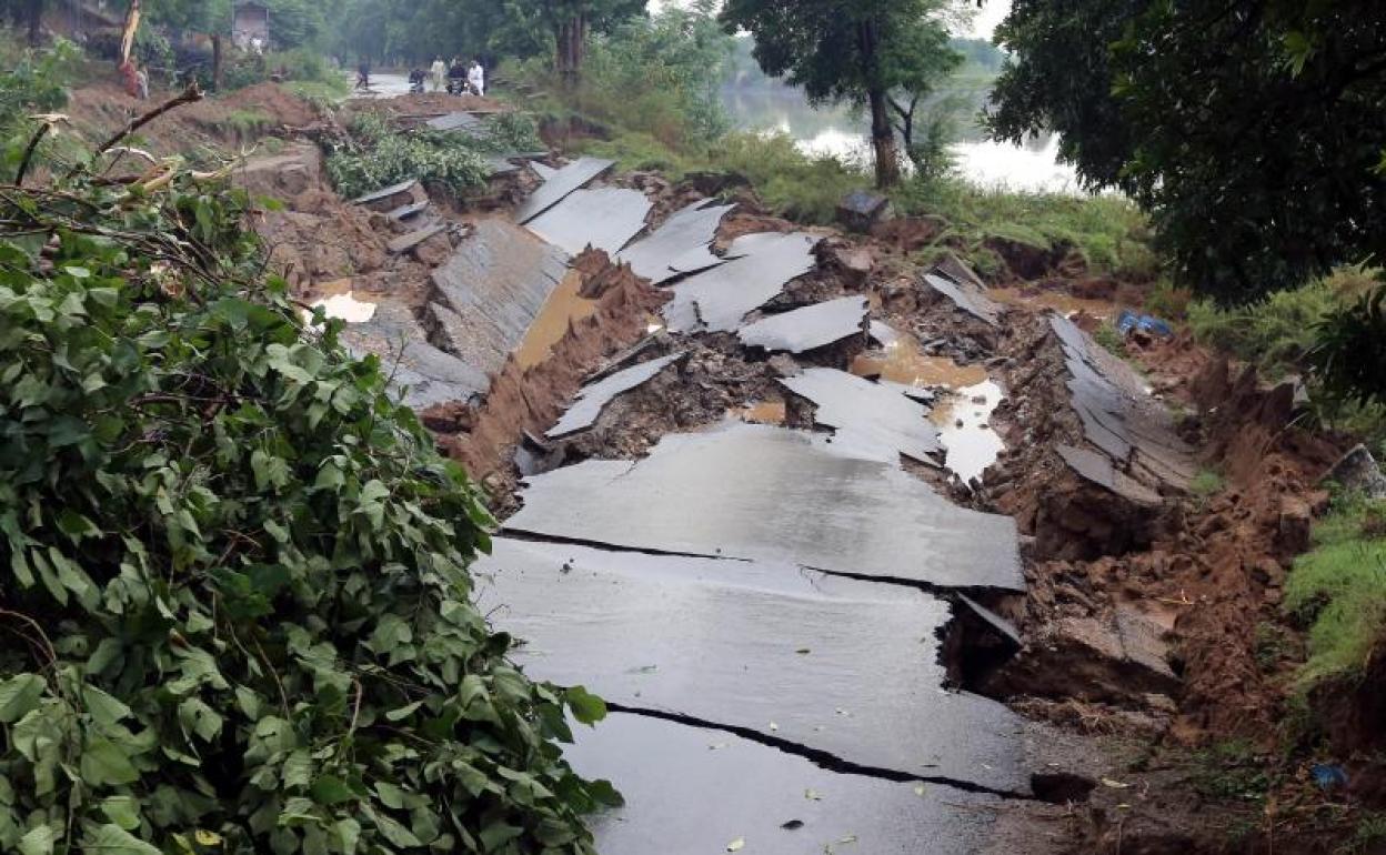 Efectos de un terremoto de magnitud 5,8 en Pakistán, en septiembre de 2019.