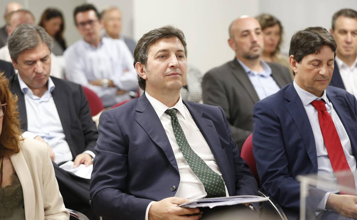 Vicente Lafuente, presidente de Femeval, en la asamblea de la organización.