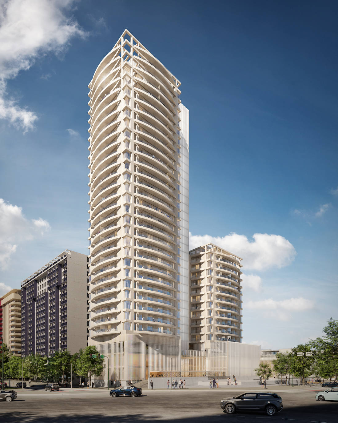 El arquitecto Ricardo Bofill presenta la torre Ikon, el edificio residencial más alto de Valencia