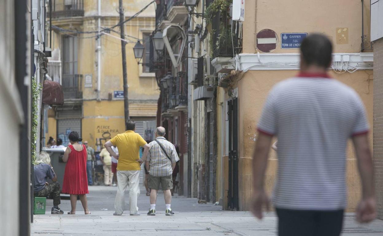 Una calle del barrio de Velluters. 