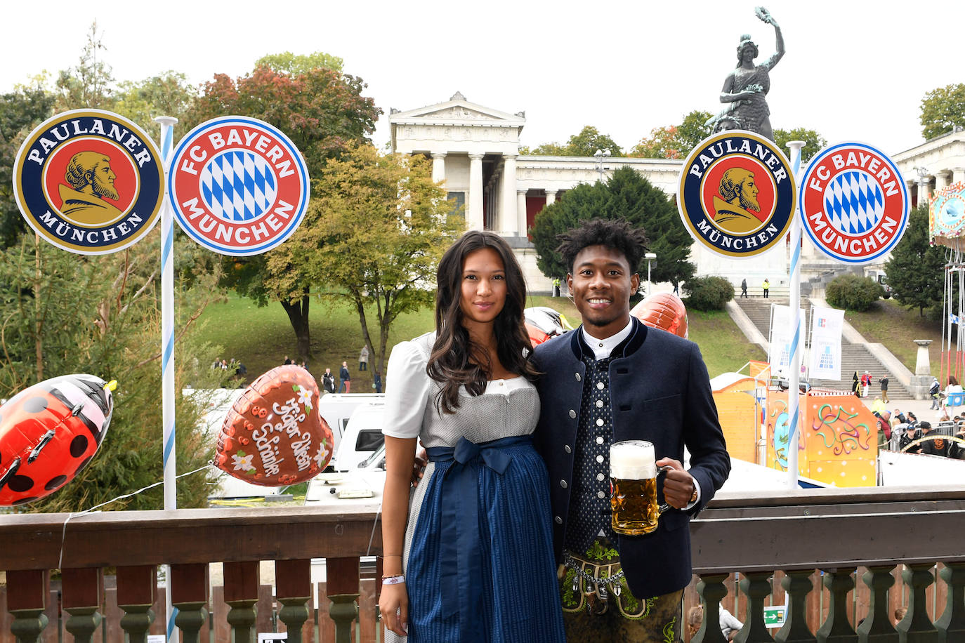 David Alaba y su pareja Shalimar Heppner.