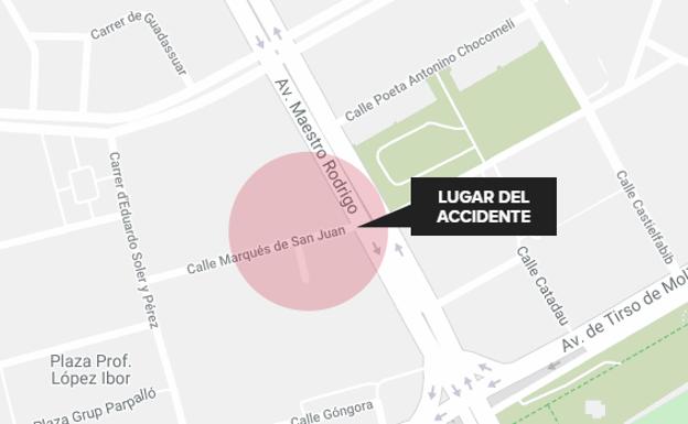 Lugar donde ha tenido lugar el accidente. 