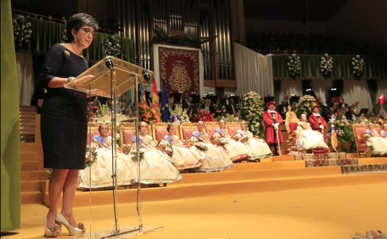 Exaltación de Daniela Gómez de los Ángeles, fallera mayor infantil de Valencia 2018.