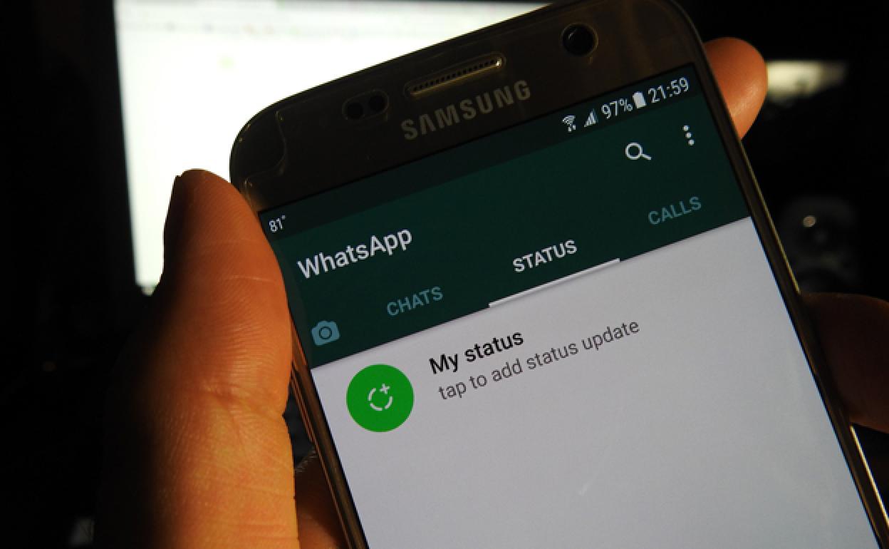 La aplicación WhatsApp, instalada en un teléfono.