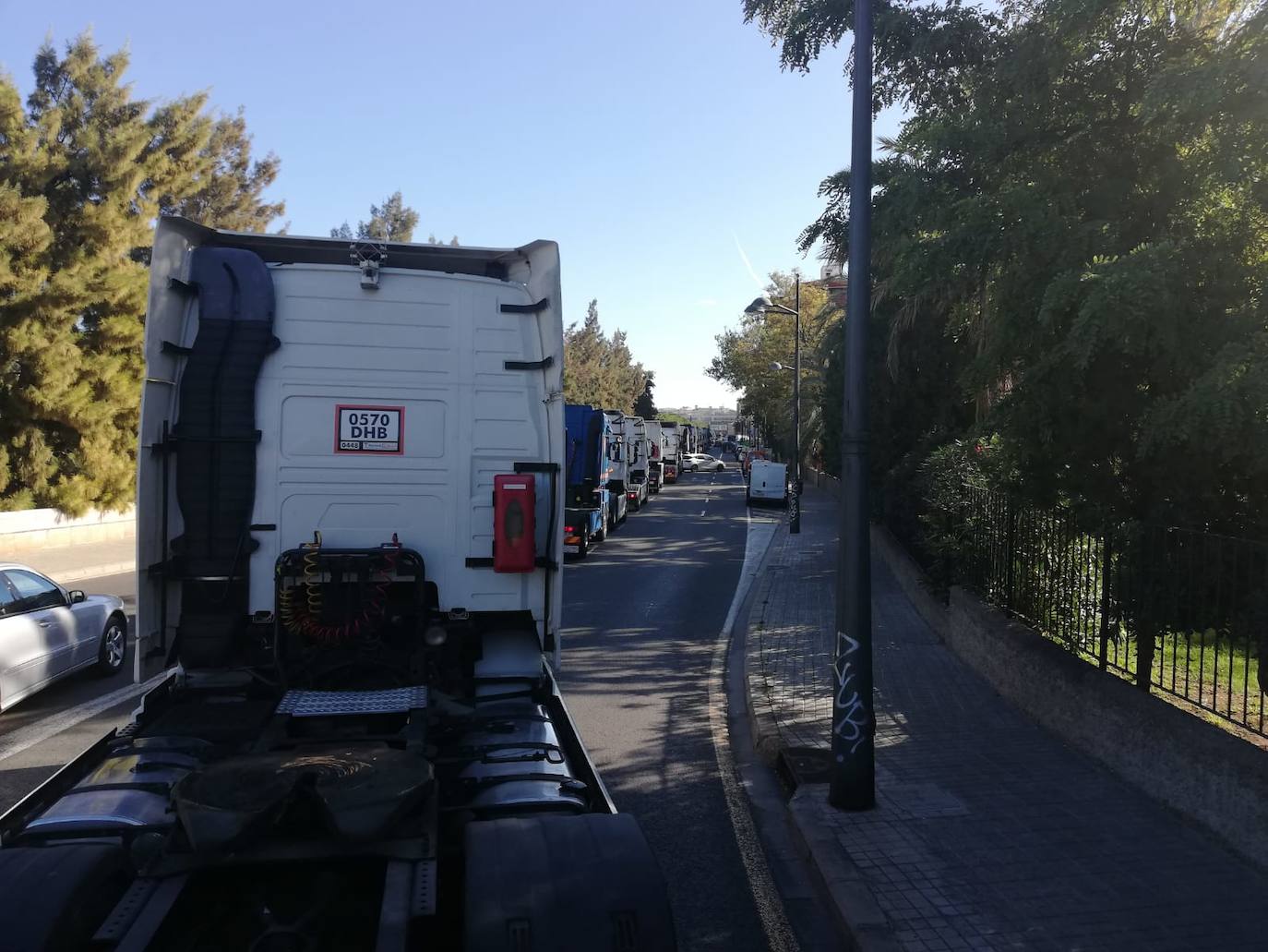 Fotos: Una marcha lenta de 200 camiones recorre el centro de Valencia