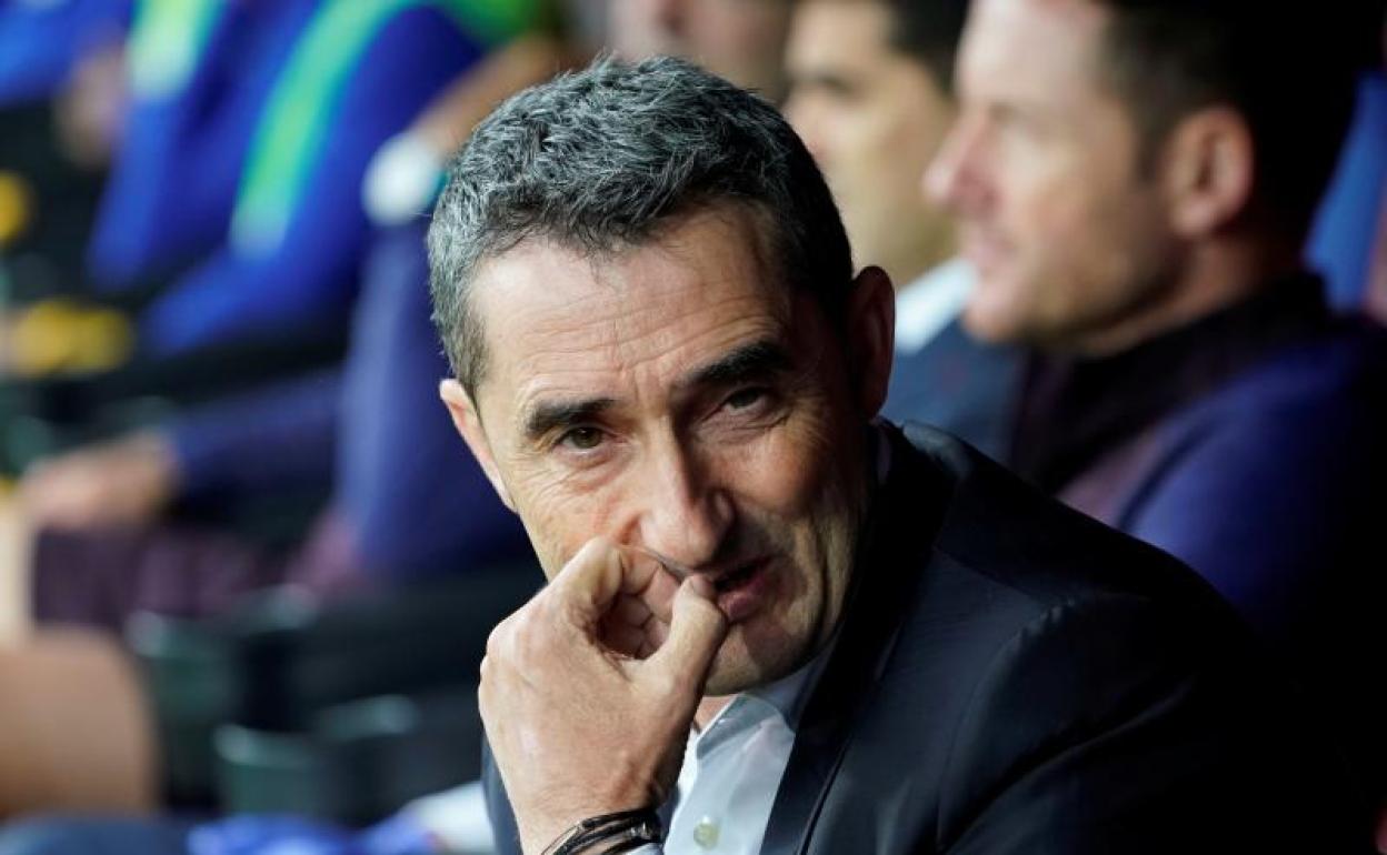 Ernesto Valverde, durante el partido. 