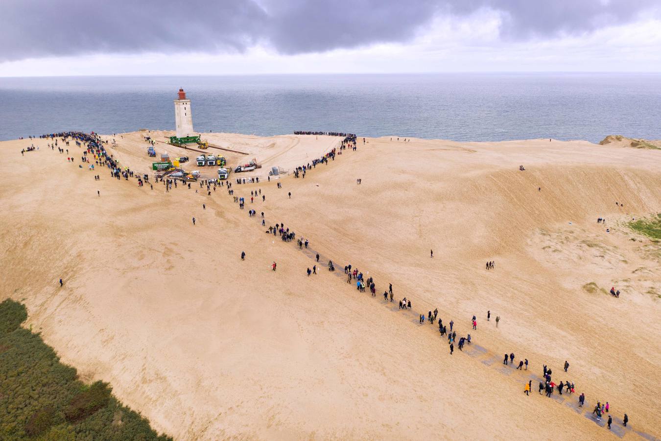 Traslado del faro de Rubjerg Knude y preparativos de los trabajos.