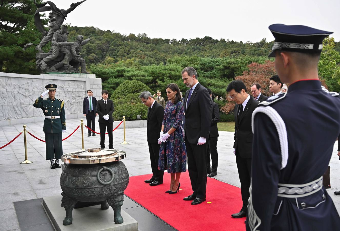 Felipe VI y Letizia llegaron este miércoles a Seúl.