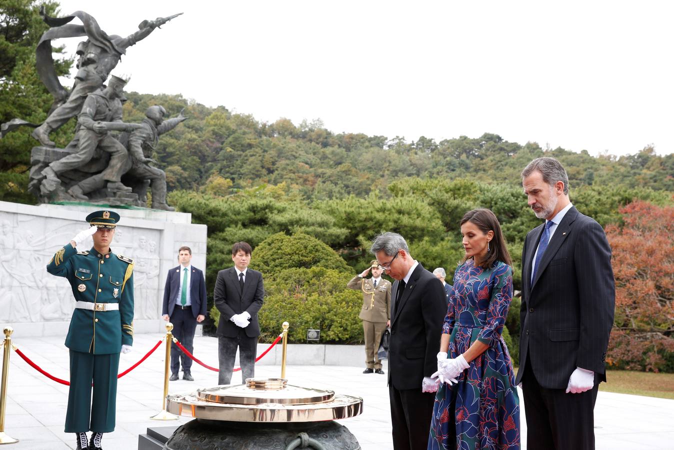 Felipe VI y Letizia llegaron este miércoles a Seúl.