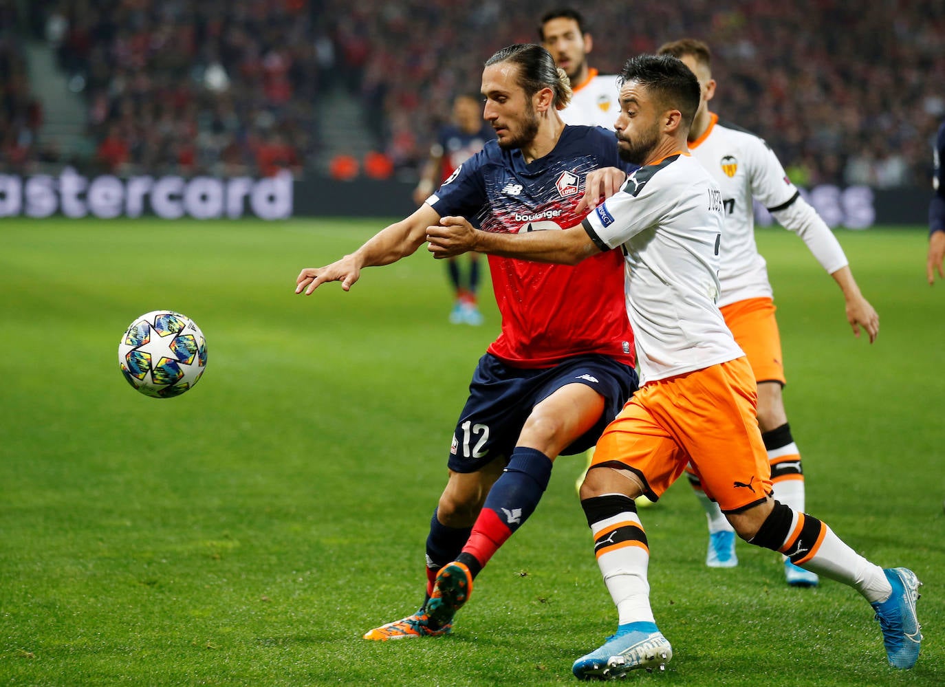 El Lille-Valencia, de Champions League, en imágenes. 