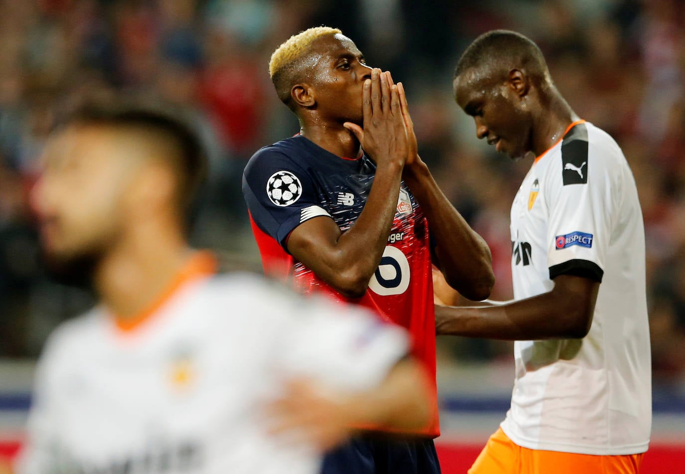 El Lille-Valencia, de Champions League, en imágenes. 