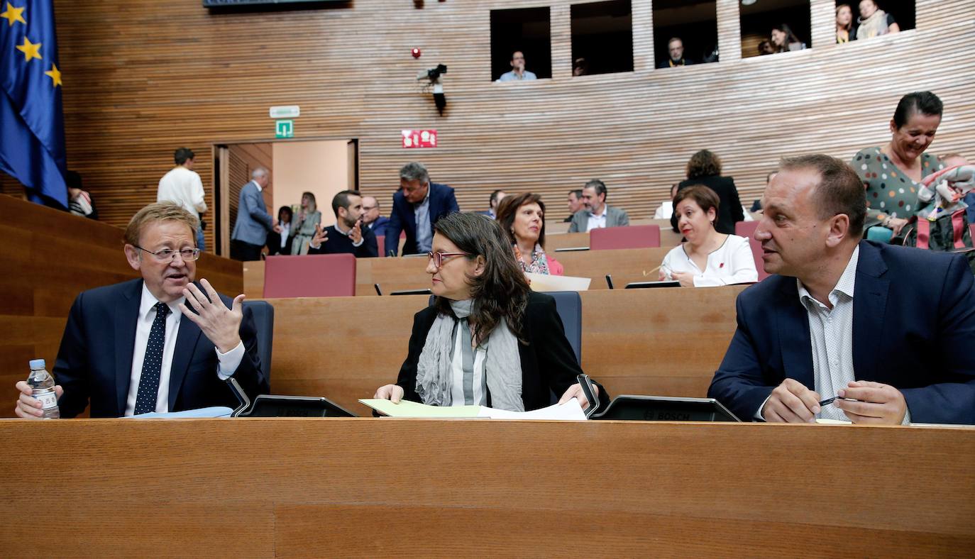 Sesión de control a Ximo Puig en Les Corts