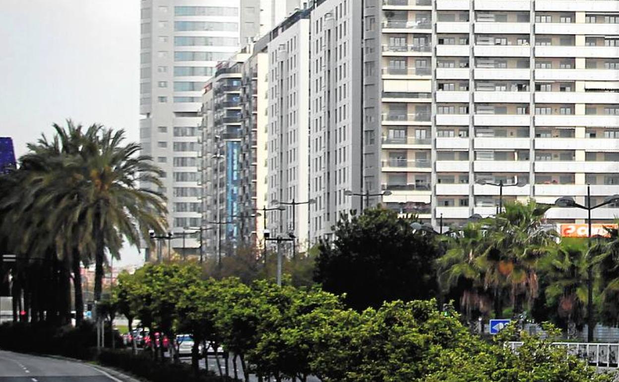 Avenida de las Cortes Valencianas de Valencia. 