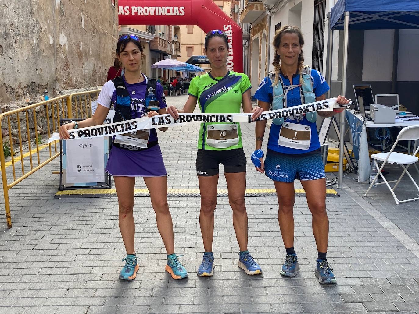 Ganadoras de la 55K: Amparo Escrich García, Belén Pérez Navarro y Marta Cambra Porcel