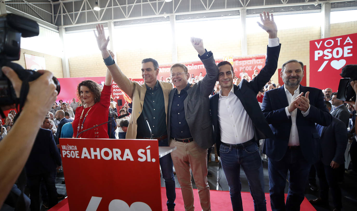 Pedro Sánchez interviene en un acto en Mislata