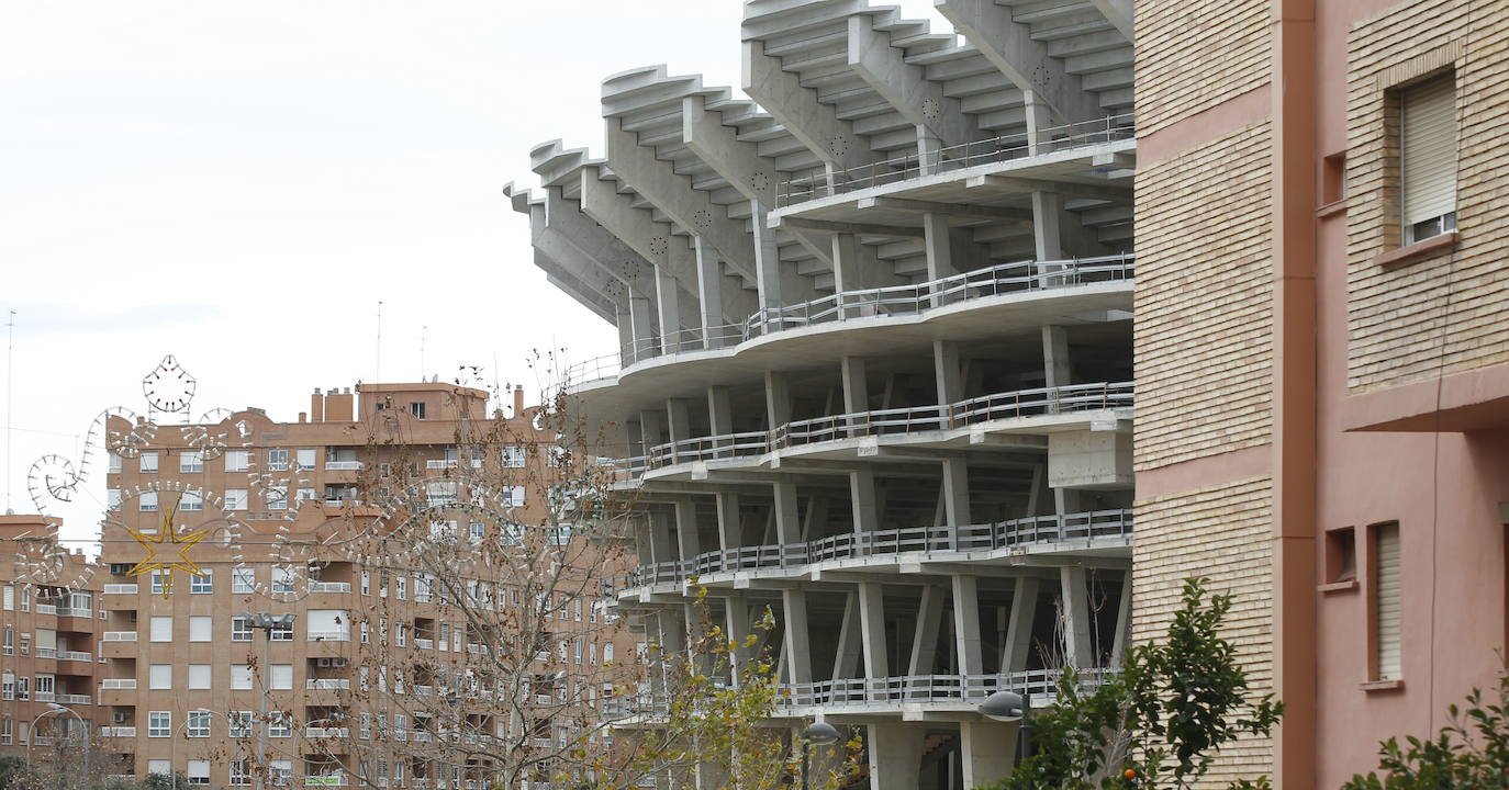 Foto de archivo del entorno del Nou Mestalla. 