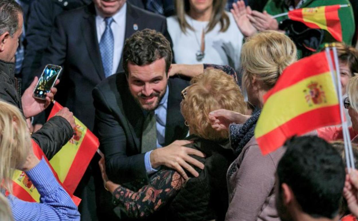 Pablo Casado, en un mitin. 
