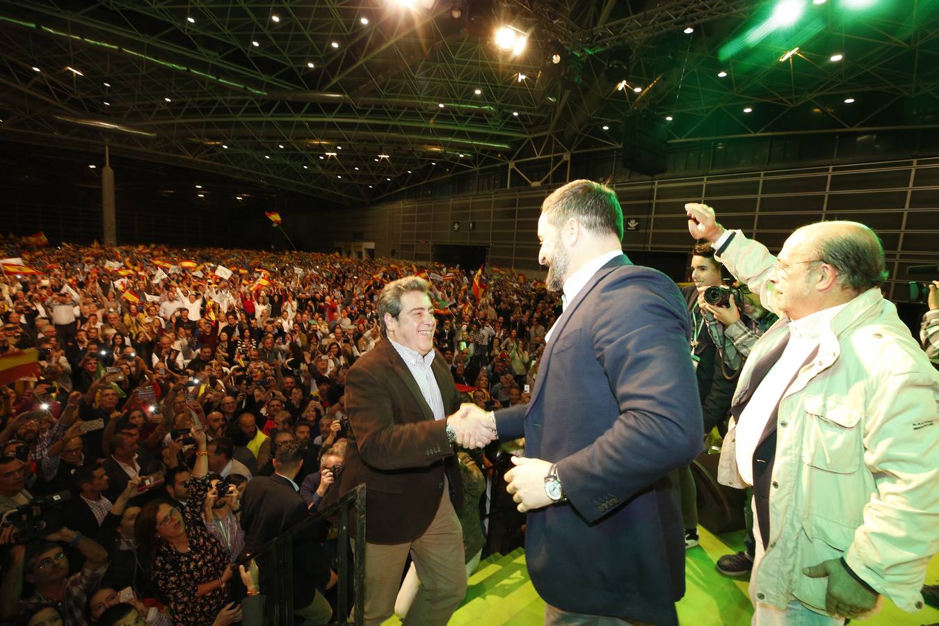 Mitin de VOX, con Santiago Abascal en Feria Valencia.