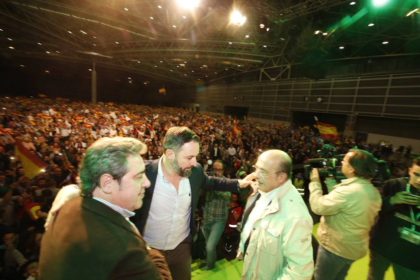 Mitin de VOX, con Santiago Abascal en Feria Valencia.