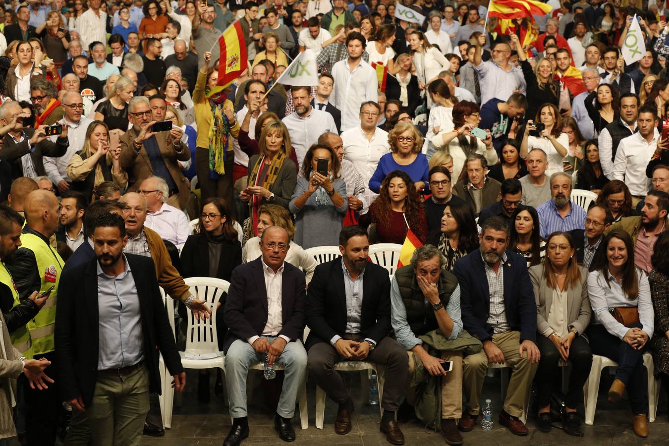 Mitin de VOX, con Santiago Abascal en Feria Valencia.