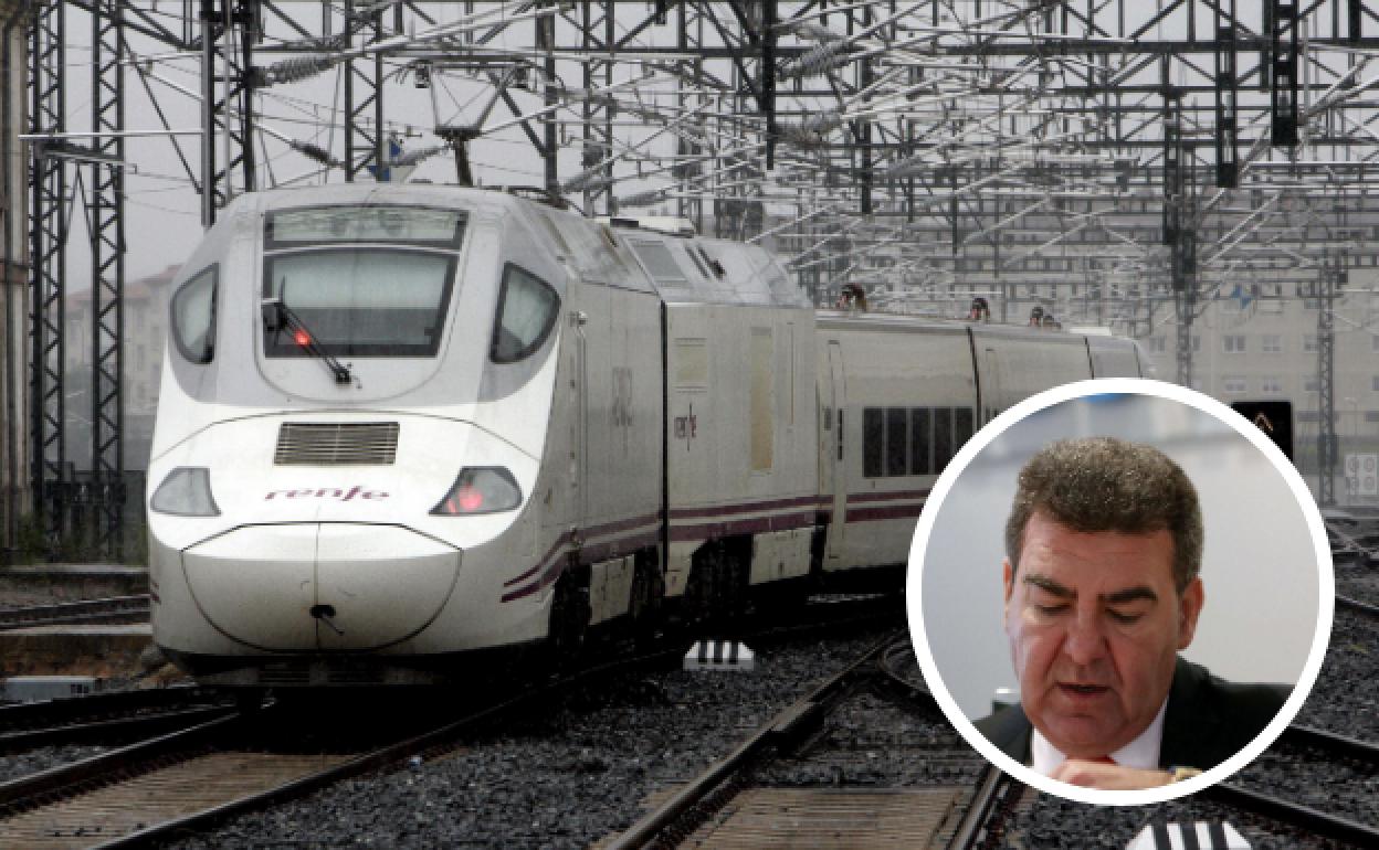 Tren AVE operado por Renfe. A la derecha, Carlos Bertomeu, presidente y máximo accionista de Air Nostrum.