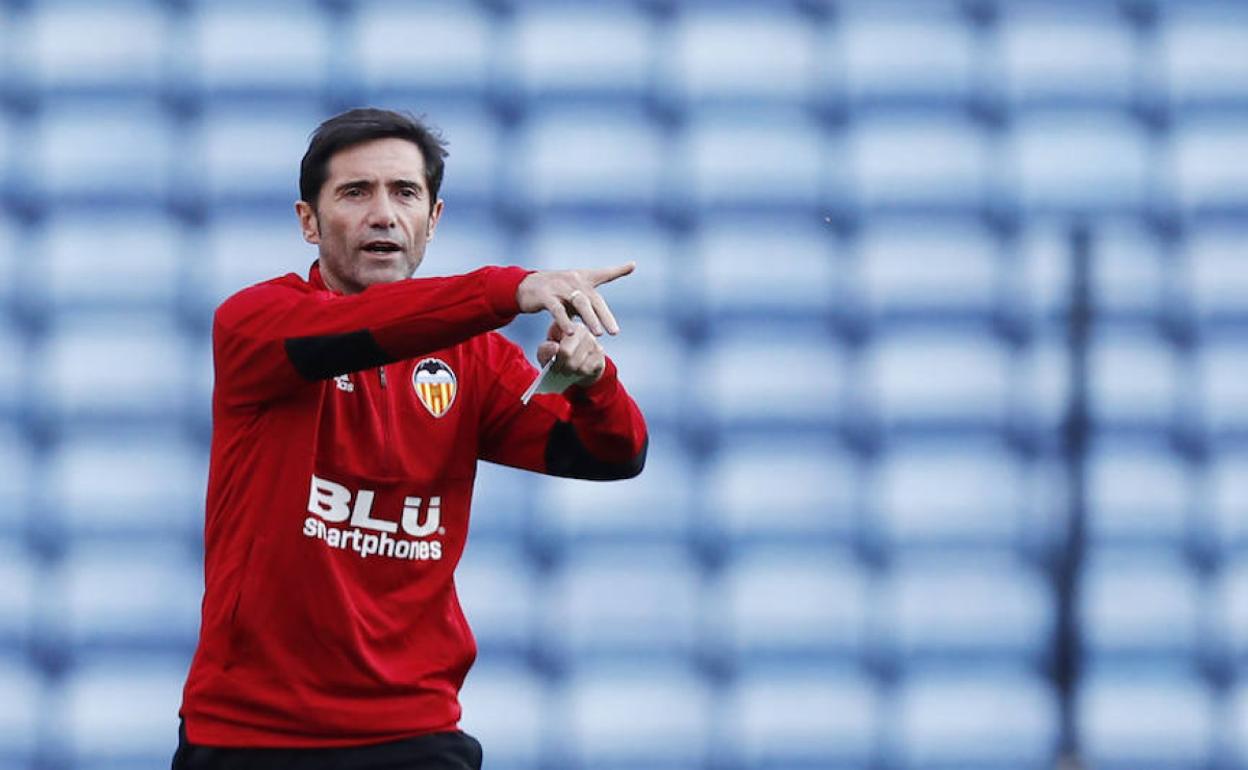 Marcelino, en su etapa como entrenador valencianista