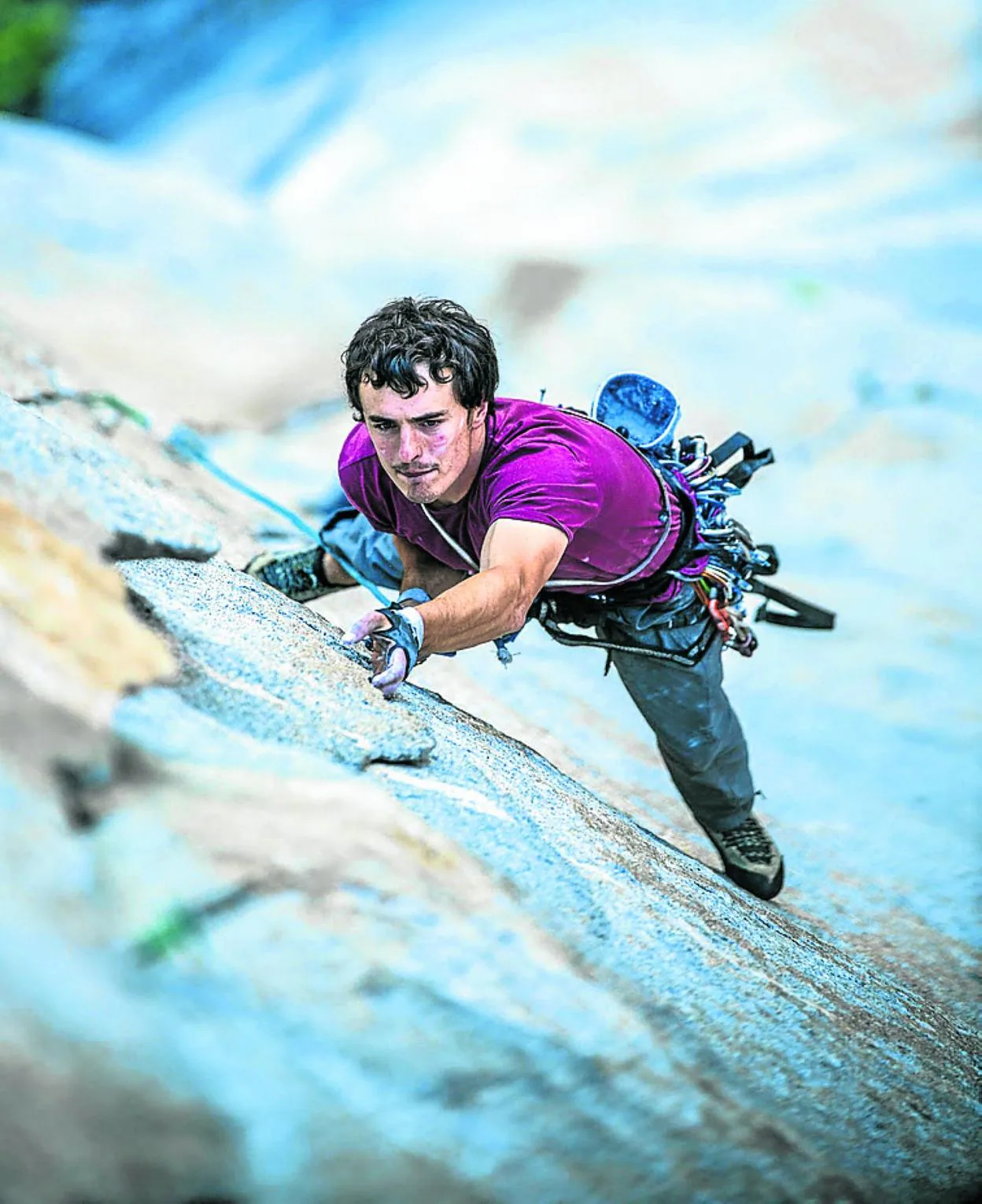 Brad Gobright, en plena escalada. 