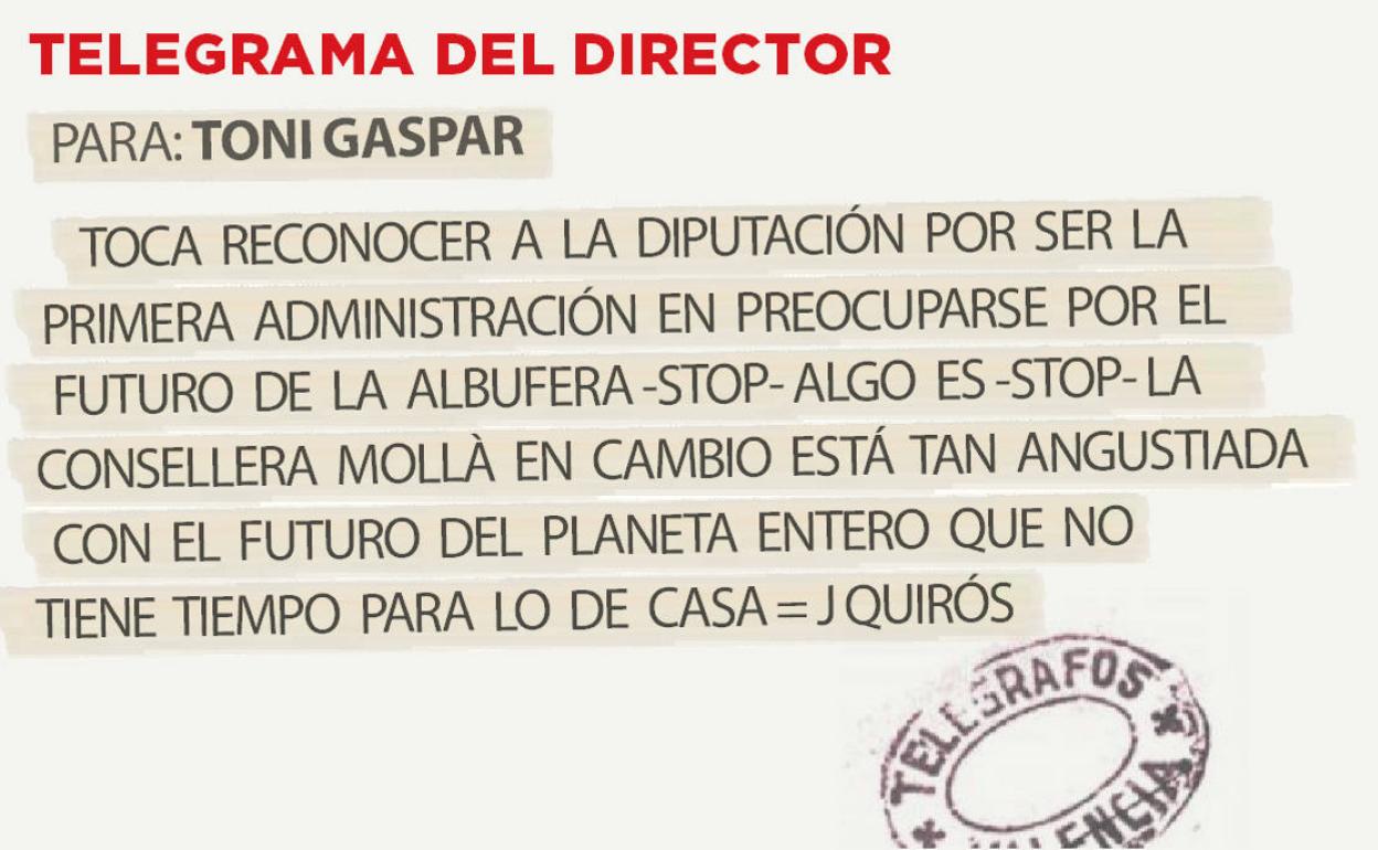 Telegrama para Toni Gaspar