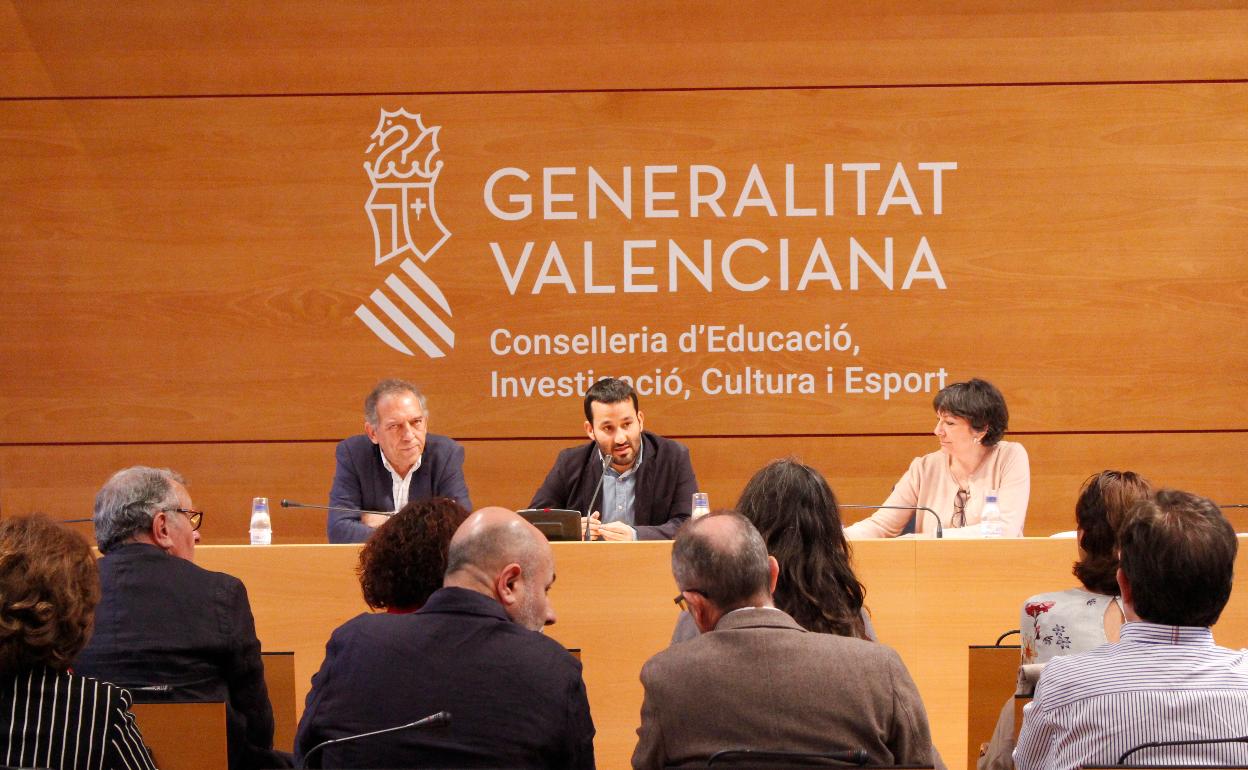 Vicent Marzà y Miguel Soler, el día de la firma del preacuerdo del convenio colectivo. 