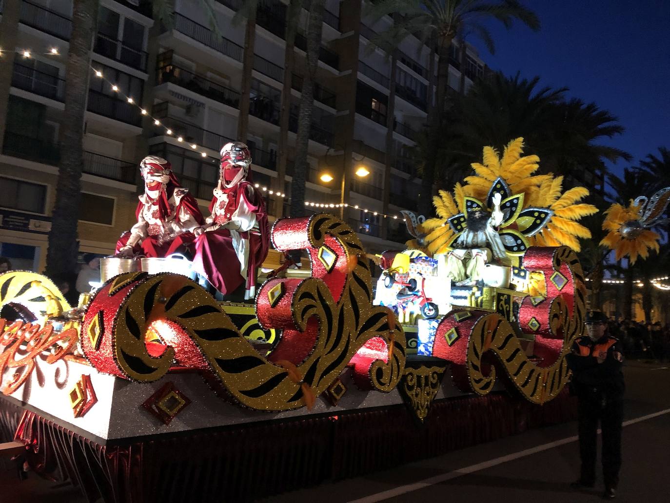 Cabalgata de Reyes en Dénia 2020.