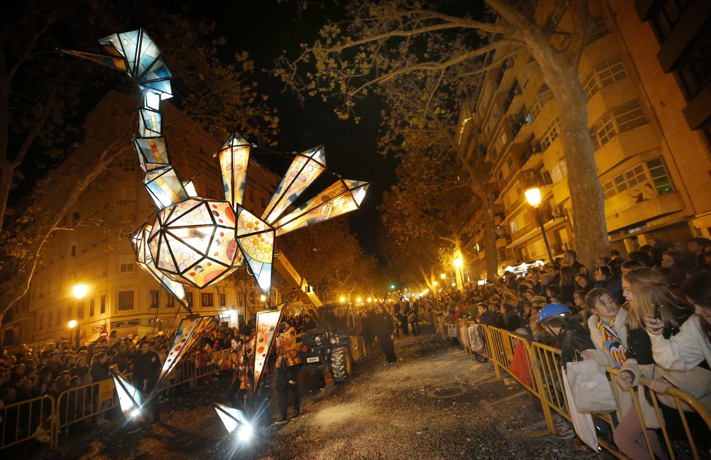 Cabalgata de los Reyes Magos en Valencia.