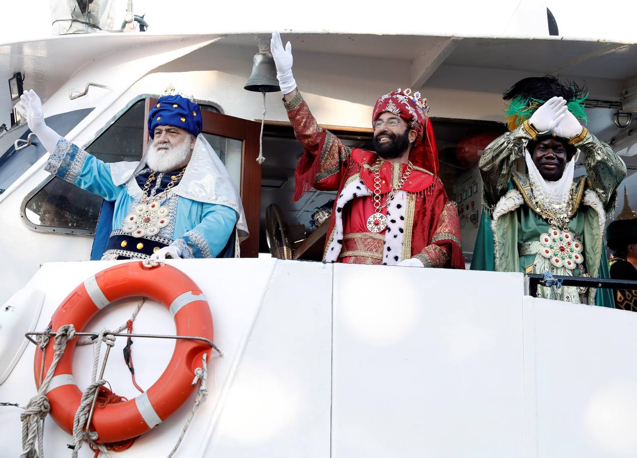 Llegada de los Reyes Magos al puerto de Valencia.