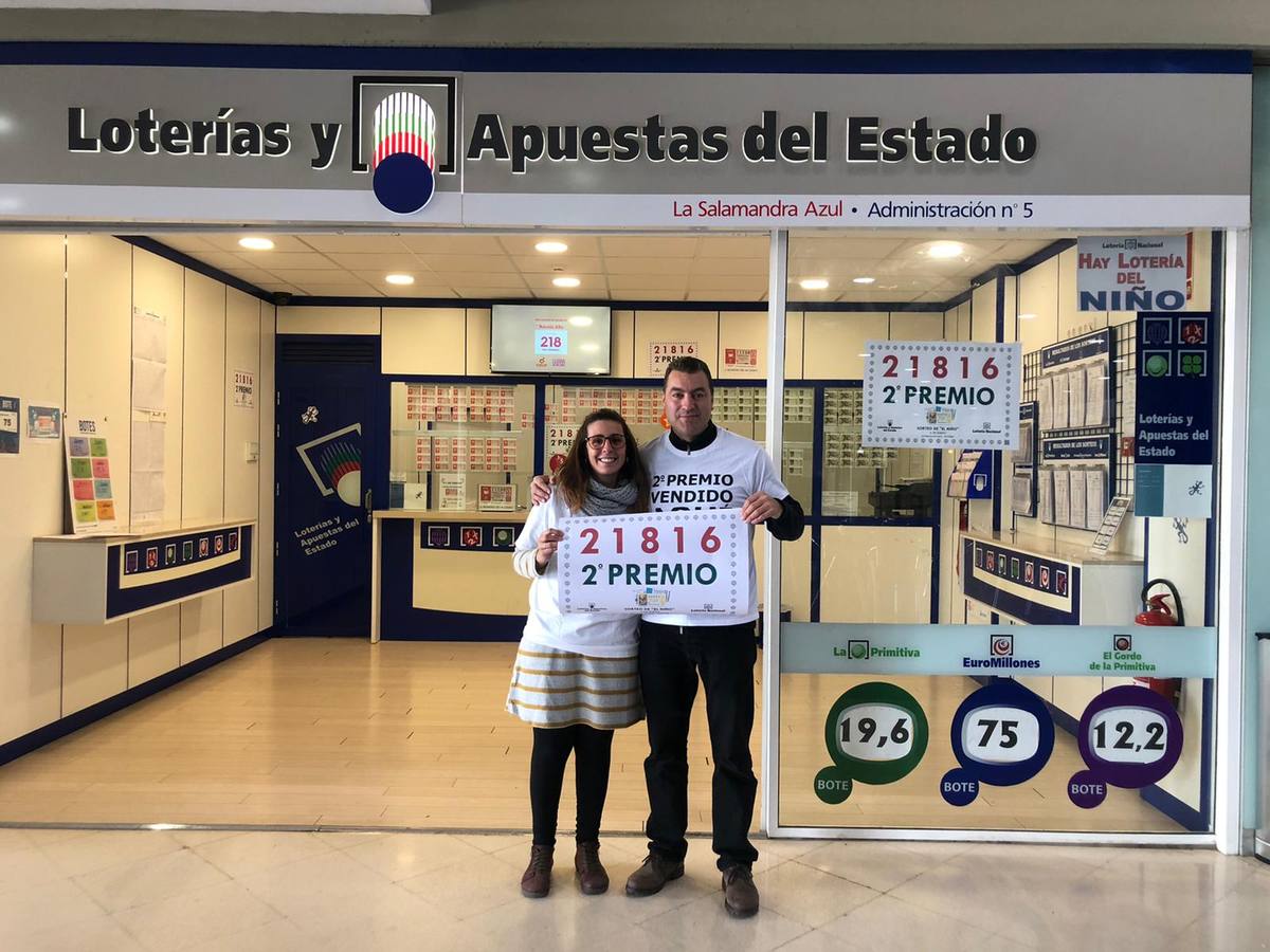 Administración del Centro Comercial Heron City, de Paterna, que ha vendido un décimo del segundo premio de la Lotería del Niño.